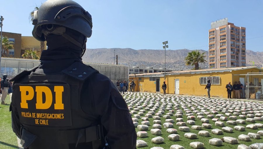 Incautan 1,3 toneladas de drogas en operativos policiales contra el crimen organizado y el narcotráfico transnacional en Antofagasta