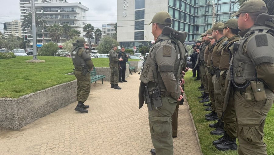 Otras siete personas detenidas deja nueva «Ronda Impacto» de Carabineros en zonas del centro y el borde costero de Viña del Mar