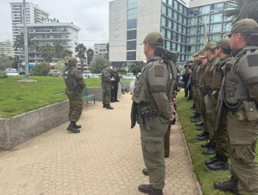 Otras siete personas detenidas deja nueva «Ronda Impacto» de Carabineros en zonas del centro y el borde costero de Viña del Mar