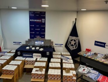 Contrabando en el paso Los Libertadores: incautan fuegos artificiales, cigarros, anabólicos y repuestos en camión argentino