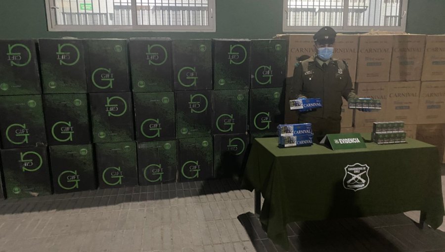 Incautan más de $150 millones en cigarros de contrabando en Santa María: un detenido