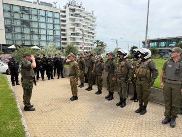 Dos personas fueron detenidas por amenazas de muerte a Carabineros en Viña del Mar