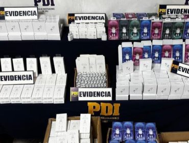 Incautan más de $210 millones en productos falsos de teléfonos en barrio Meiggs