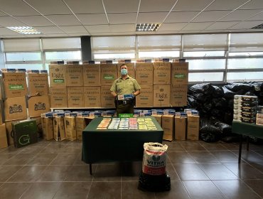 Cae clan familiar dedicado a distribuir y vender cigarros y tabaco de contrabando en Villa Alemana: mantenían casi 20 mil cajetillas