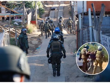 Barricadas, detenidos e insólito robo en pleno procedimiento: así fue el desalojo del campamento Unión Sin Fronteras de Placilla