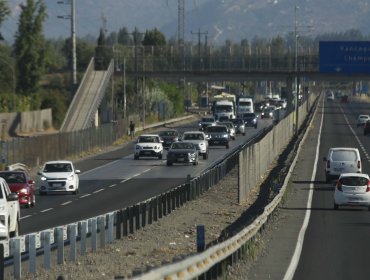 Peaje "a luca" para facilitar el retorno a la Región Metropolitana este domingo