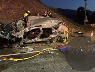 Fatal accidente en camino a Algarrobo: Un fallecido y tres heridos graves tras choque de alta energía