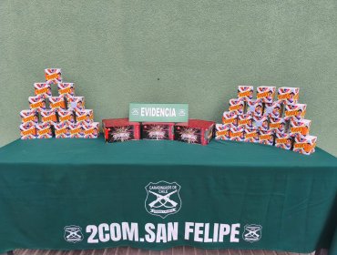Investigación de la SIP de Carabineros permite frustrar comercialización de fuegos artificiales a través de redes sociales en San Felipe