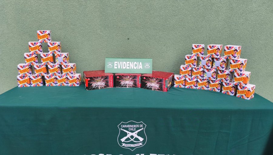 Investigación de la SIP de Carabineros permite frustrar comercialización de fuegos artificiales a través de redes sociales en San Felipe