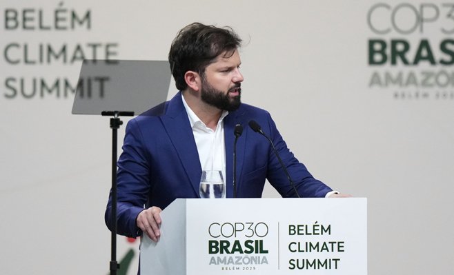 Presidente Boric vuelve a cuestionar a Trump en la COP30 en Brasil: "Dijo que la crisis climática no existe, y eso es mentira"