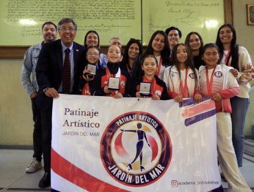 Diputado Barrios recibió a tres destacadas patinadoras infantiles: "Son un ejemplo del esfuerzo, la constancia y el apoyo familiar"