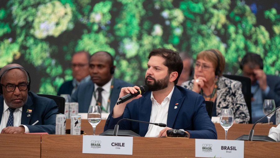 Presidente Boric participó junto a Bachelet de la primera sesión de la COP30 en Brasil