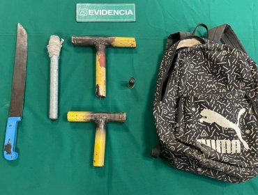 Dos hombres son detenidos en Nogales tras abandonar mochila con arma y machete
