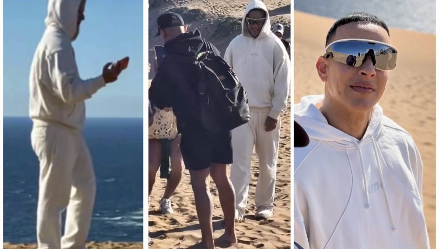 Daddy Yankee visitó las dunas de Concón: contempló el mar y se tomó selfie con fanáticos
