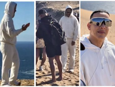 Daddy Yankee visitó las dunas de Concón: contempló el mar y se tomó selfie con fanáticos
