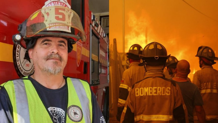 Paul Vásquez “El Flaco” sufre lesiones mientras combatía voraz incendio en San Bernardo