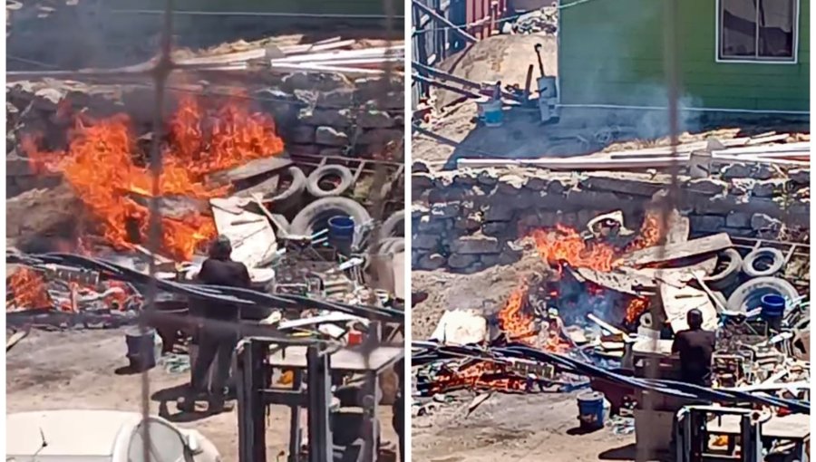 Dueño de un terreno en Quilpué fue detenido por realizar una quema ilegal de basura