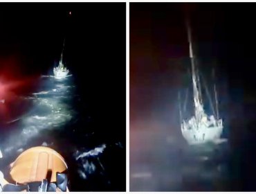 Emergencia marítima en Valparaíso: Bote Salvavidas zarpó al rescate de velero que presentó fallas en Punta Curaumilla