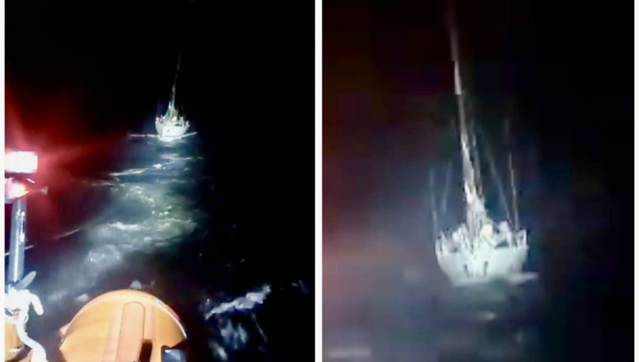 Emergencia marítima en Valparaíso: Bote Salvavidas zarpó al rescate de velero que presentó fallas en Punta Curaumilla