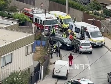 Colisión vehicular en Gregorio Marañón mantiene tránsito suspendido en sector Montemar de Viña del Mar