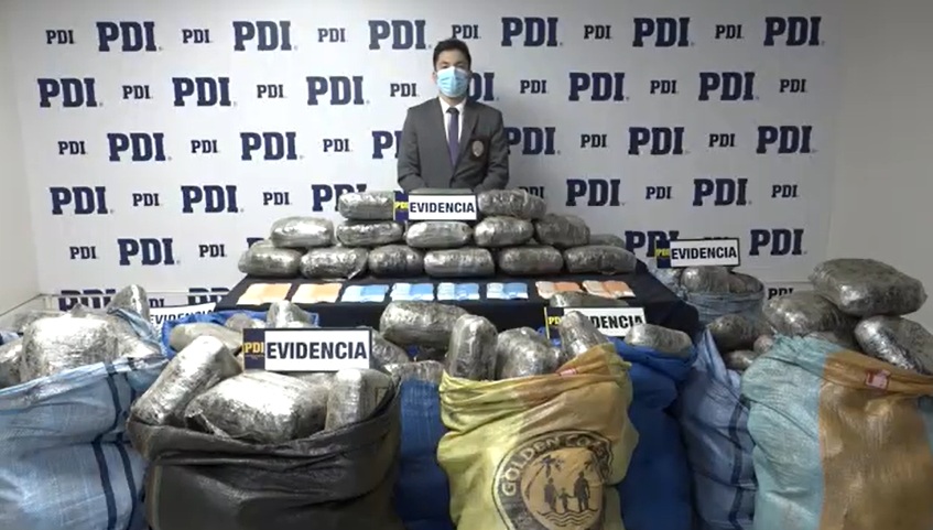 Cae camionero que trasladaba 500 kilos de marihuana desde Tarapacá a la región Metropolitana