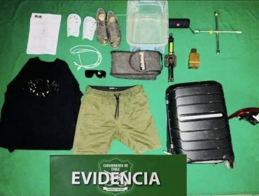 Capturan a cuatro delincuentes que robaron especies desde un auto en playa de Quintero