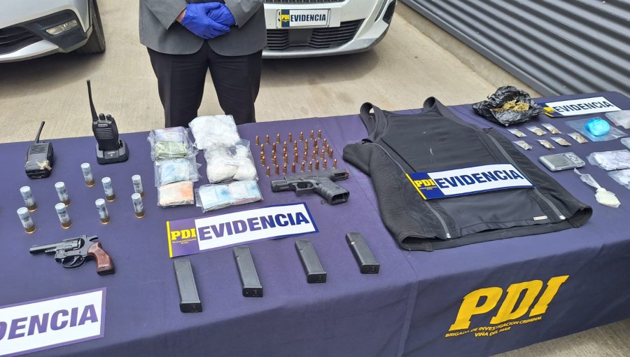 Desarticulan banda narco vinculada a siete balaceras en Concón y Viña del Mar: 17 detenidos en masivo operativo de la PDI