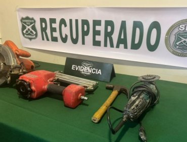 Detienen a sujeto que robó diversas herramientas desde una constructora en La Ligua