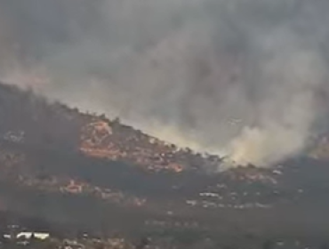 Declaran Alerta Roja para la comuna de Olmué por incendio forestal en el sector de Pelumpen