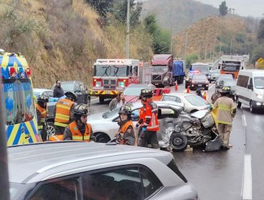 Fatal colisión frontal en Ruta Las Palmas en Viña del Mar deja una persona fallecida y dos heridos