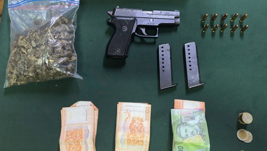 Carabineros detiene a motociclista armado y con drogas en la ruta 5 Norte de La Ligua