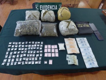 Dos hombres fueron detenidos en Maipú con ketamina, cocaína y 5 kilos de marihuana