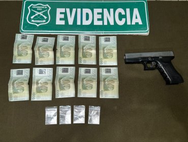 Adolescente de 16 años fue detenido luego de ser sorprendido portando un arma de fuego en la parte alta de Viña del Mar