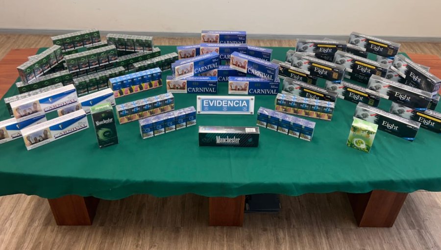 Sorprenden a sujeto con 550 cajetillas de cigarros de contrabando en feria de La Calera