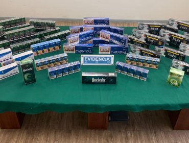 Sorprenden a sujeto con 550 cajetillas de cigarros de contrabando en feria de La Calera