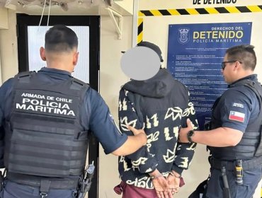 Personal de la Armada detiene en Valparaíso a colombiano que mantenía dos órdenes pendientes de captura por hurto y lesiones