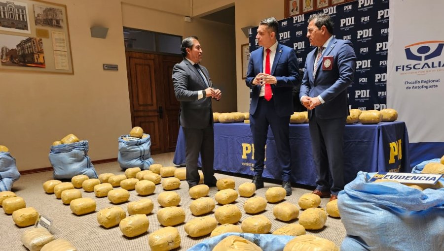 Desarticulan banda dedicada al tráfico de drogas en Calama: cinco detenidos y 390 kilos de drogas incautados