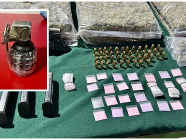Detienen a tres venezolanos con 56 kilos de marihuana y armas en su poder: hasta una granada tenían en su casa en El Bosque