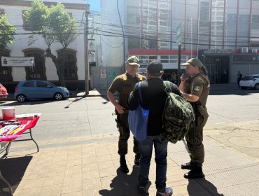 Operativo policial en el centro de Viña del Mar deja cuatro detenidos y cinco conducidos a la Comisaría por juego «Pepito paga doble»