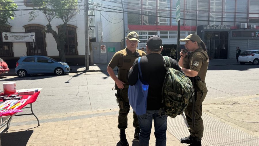 Operativo policial en el centro de Viña del Mar deja cuatro detenidos y cinco conducidos a la Comisaría por juego «Pepito paga doble»