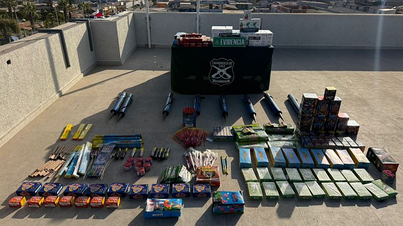 Detienen a boliviano que fue ser sorprendido con más de 12 mil unidades de fuegos de artificio en Alto Hospicio