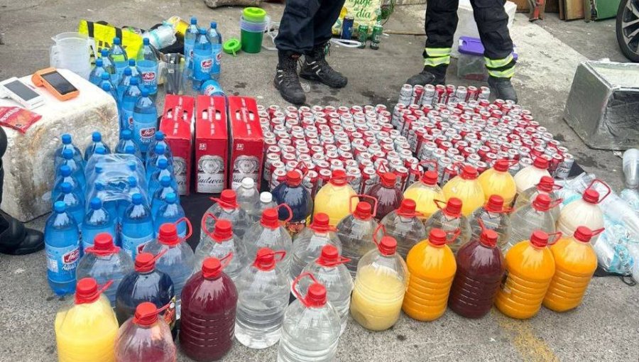 Decomisan gran cantidad de alcohol que iba a ser vendido en la noche de Año Nuevo en Viña del Mar