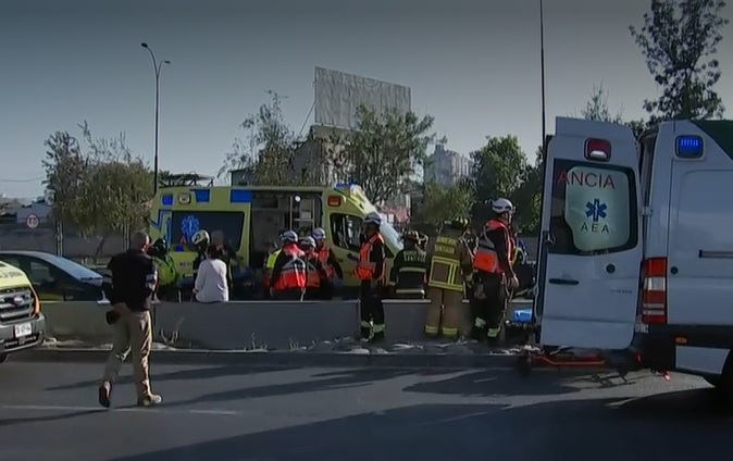 Región Metropolitana: Accidente en cadena en Autopista Central involucra a seis vehículos y deja 7 heridos de gravedad