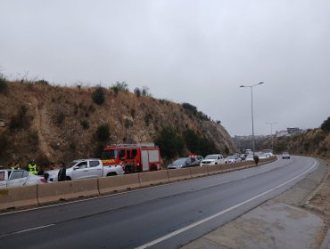 Colisión múltiple provoca congestión vehicular en Viña del Mar