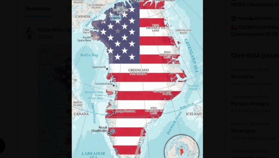 Esposa de asesor de Trump provoca reacción danesa por mensaje sobre Groenlandia