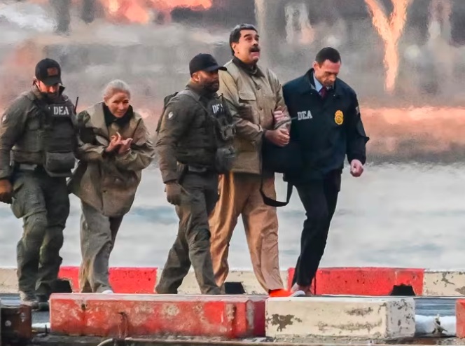 Maduro y su esposa son trasladados al tribunal de Nueva York con manos atadas y ropa de prisión