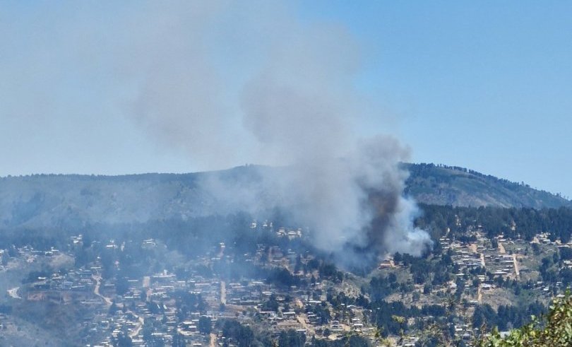 Declaran Alerta Roja para Valparaíso por incendio forestal en Laguna Verde que se desarrolla cercano a sectores habitados