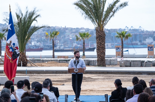 Boric destacó que el Parque Barón será “un epicentro de vida" para Valparaíso: obra presenta un 70% de avance en su primera etapa