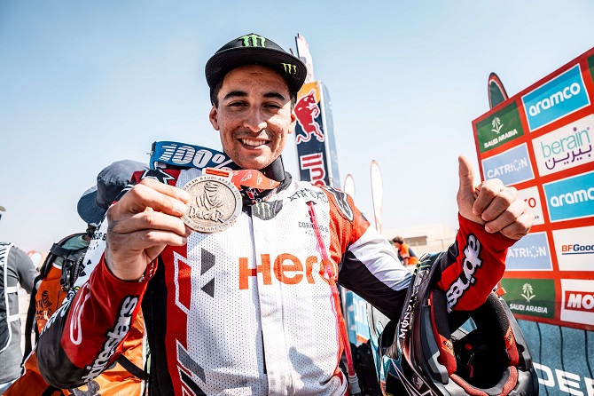 Rally Dakar: José Ignacio Cornejo remata segundo en la quinta etapa y acecha el podio en las motos
