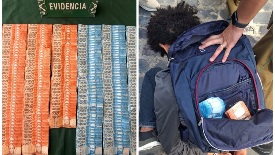 Detienen a extranjero que minutos antes había robado millonaria suma a adulto mayor en la salida de un céntrico banco de Valparaíso